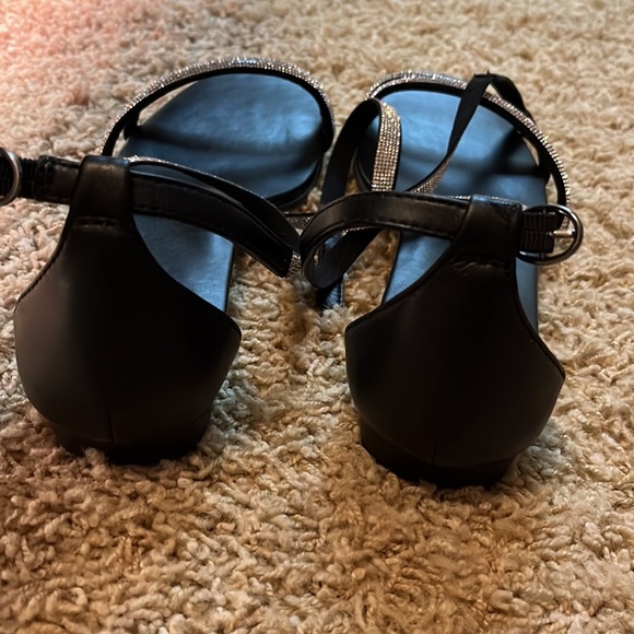 DSW Sicily Sandals, Sparkly, Black, Low heel - Picture 2 of 3